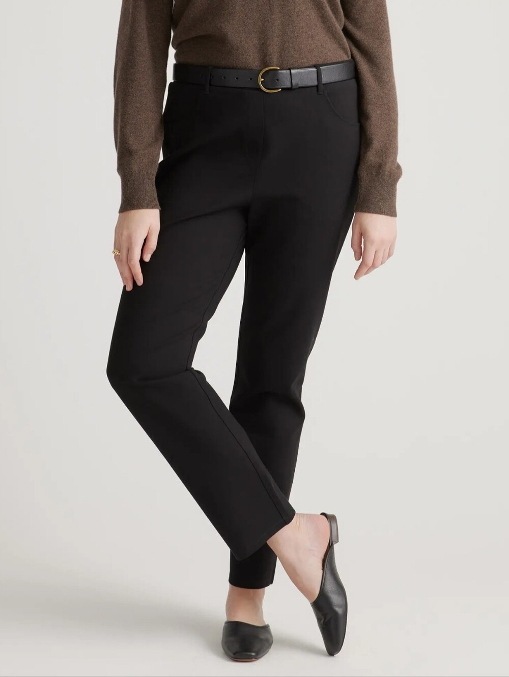Ultra-Stretch Ponte Straight Leg 4-Pocket Pants